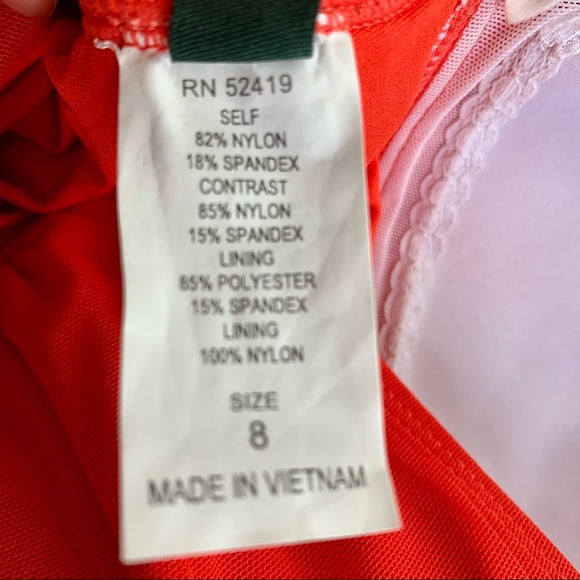 NWT Ralph Lauren Coral 1 piece Swimsuit Slimming 8 - Picture 6 of 10